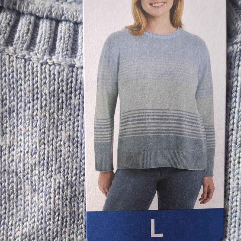 ELLA MOSS Blue Gradient Women's Sweater Great For Several Occasions.